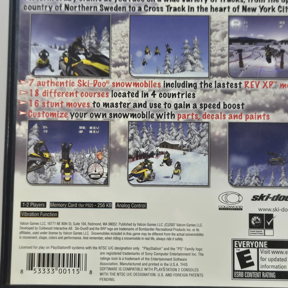 Sony PlayStation 2 Ski-Doo Snow X Racing - Black and Yellow